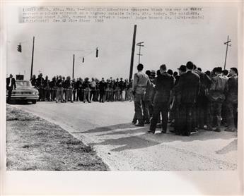 (CIVIL RIGHTS) A large collection of approximately 113 press and wire photographs relating to the Civil Rights movement in America.